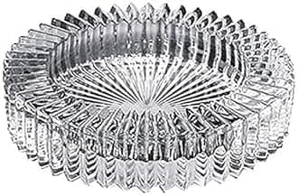 SKGREEN Classic Crystal Heavy Glass Ashtray for Home Office Round Set of (1)
