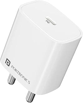 Adapto 25 Plus 25W Type C PD Superfast Slim Mobile Charging Adaptor,GaN Technology,Compatible with iPhone 16/15/14/13/12/11 Pro,Max Series, Samsung Galaxy S/A/M/F & Other Type C Devices