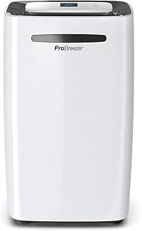 20L/Day Dehumidifier - Compressor Dehumidifier, Continuous Drainage, 24h Timer & Auto Defrost, Mould Remover & Moisture Absorber for Home & Bathroom, White