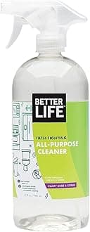Better Life All Purpose Cleaner - Multipurpose Home and Kitchen Cleaning Spray for Glass, Countertops, Appliances, Upholstery & More - Multi-surface Spray Cleaner - 32oz Clary Sage & Citrus