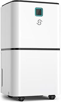 HUMILABS 1500 Sq. Ft Dehumidifier for Large Room and Basements, 22 Pints Dehumidifiers with Auto or Manual Drainage, 0.528 Gallon Water Tank with Drain Hose, Intelligent Humidity Control, Auto