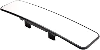 ESreake 11" HD Convex Car Rear View Mirror, Clip on Wide Angle Interior RearView Mirror to Reduce Blind Spot Effectively for Cars SUV Trucks (11" - Rear View Mirror, White)