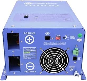 AIMS Power 2000 Watt 12 VDC Pure Sine Inverter Charger 120 VAC Output 70A Charger 30A Transfer Switch ETL Cert to UL458 Standards PICOGLF20W12V120V