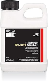More Premium Quartz Sealer - Water-Based Surface Sealer - for Indoor & Outdoor Quartzite Counters, Floors, Walls, Furniture - Protects Against Oil, Water-Based Stains - Unscented - Pint (16 oz)