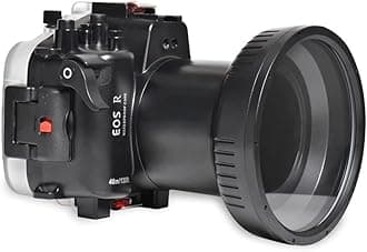 Seafrogs 40m/130ft Underwater Housing Waterproof Case for Canon EOS R, Compatible with 24-105mm Lens, for Underwater Photography or Videography