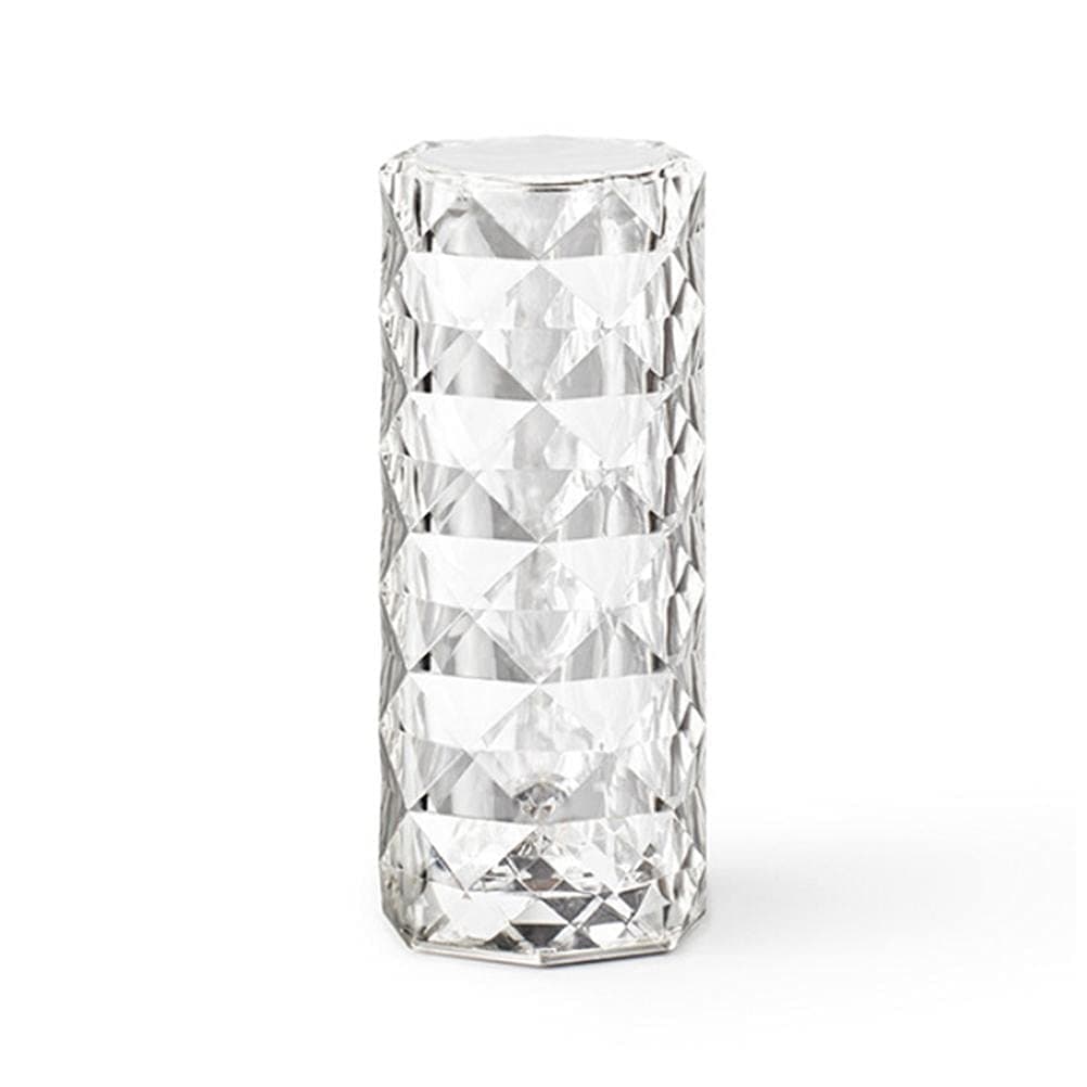Crystal Table Lamp Touch Control, Creative Rose Led Night Light, Romantic Columnar Diamond Crystal USB Night Lamp, Atmosphere Bedside Lamp Home Candlelight Dinner Decor (A)