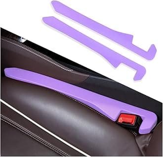 2PCS Car Seat Gap Filler,Super Flexible Car Side Seat Gap Filler CCar interior Accessories,Universal Car Organizer Between Seats for Tightly Filling Seat Gaps (Purple/2PCS)…