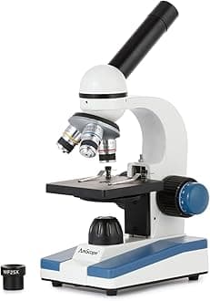 M150C-I 40X-1000X All-Metal Optical Glass Lenses Cordless LED Student Biological Compound Microscope