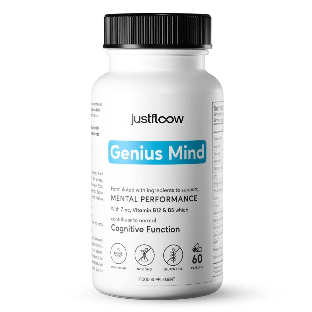 Genius Mind® Nootropic Brain Supplement, Support Cognitive Function, Energy Levels, Focus & Memory Function - 16 Brain Boosting Ingredients Including Lions Mane, Bacopa, Ginkgo & Vitamin B12