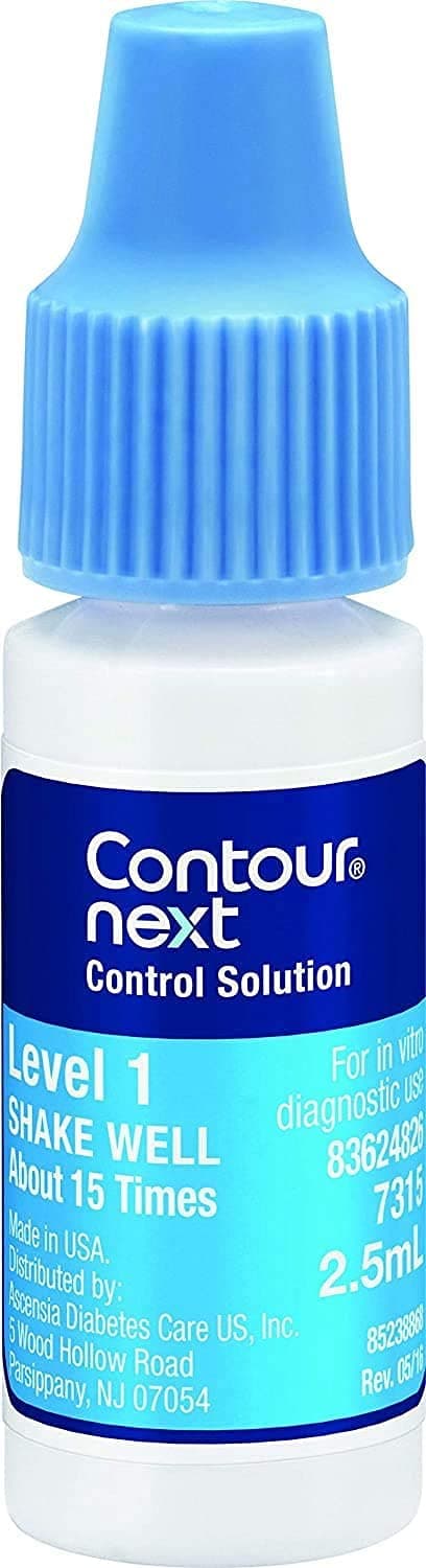 Ascensia CONTOUR NEXT Control Solution Level 1 (2.5mL Bottle) Control Solution for Blood Glucose Monitoring, Easy Drop Application for Accuracy Checks, Supports Reliable Blood Sugar Testing