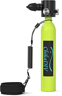 0.5L Mini Scuba Tank, Portable Refillable Diving Tank for Underwater Breathing Training, Up to 10‑Minute Dive Time (Up to 33 ft), Scuba Tanks (C300A)
