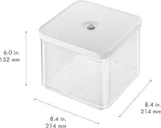 ZWILLING Fresh & Save Cube Box, Plastic, Airtight Dry Food Storage Container, Large Tall Cube, 2L Container, 4.2-qt
