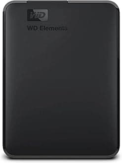 Western Digital WD Portable HDD 6TB USB 3.0 Black WD Elements Portable External Hard Drive WDBHJS0060BBK-WESN