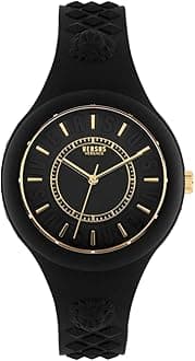 Versus Versace Womens Fire Island Fashion Watch. Adjustable and Sporty Silicone Strap. Includes Travel Gift Pouch.