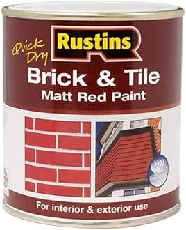 Rustins Quick Dry Brick & Tile Matt Red Paint 250ml/8.5fl oz - Single Pack