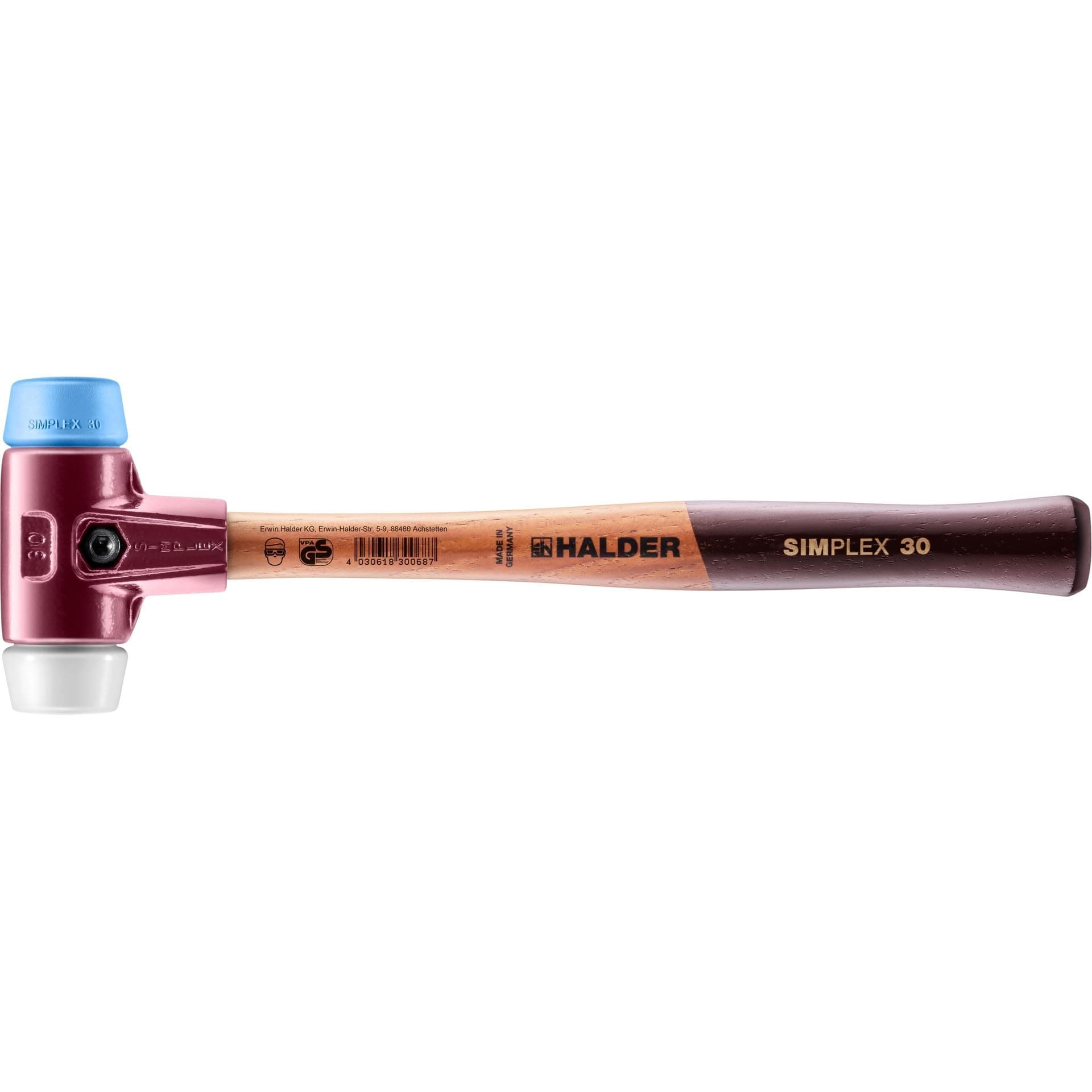 3017030"Simplex Soft-Face Superplastic/TPE-Soft" Mallet, Multi-Colour, 30 mm