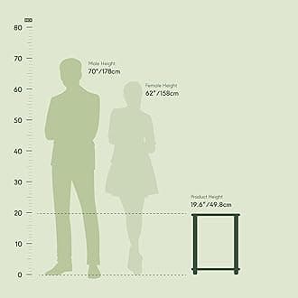 FURINNO Simplistic End Table, Dark Walnut (12127DWN)