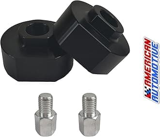 American Automotive Front Leveling Kit for 1999+ F250 F350 Super Duty 2.5" Front Billet Aluminum Lift Spring Spacers with 3/4" Stud Extenders 2WD