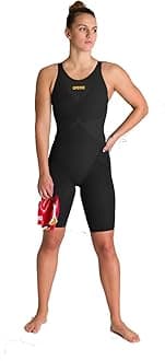 Arena Women's Powerskin Carbon Glide Full Body Short Leg Open Back Swimsuit for Competitive Racing, Practice Kneeskin