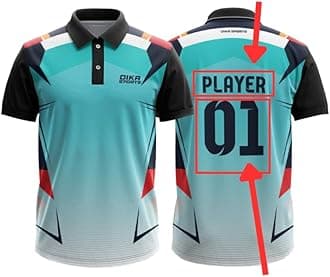 Dika SportsCustom jerseyCricket t-Shirt Breathable Cricket Jersey Printed | 2 Year to 5XL