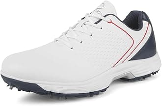 THESTRON Professional Golf Shoes for Men 7 Spikes Non-Slip Outdoor Golf Sport Training Sneakers Mens Comfortable Sport Shoes for Golfing Size 7-15