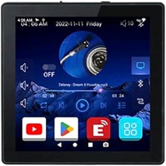 iFutniew Mini 8 Ohm Android 10.0 System Smart WIFI Bluetooth 2X25W Stereo Home Theater Background Music Wall Amp Easy Install Easy to Use Black