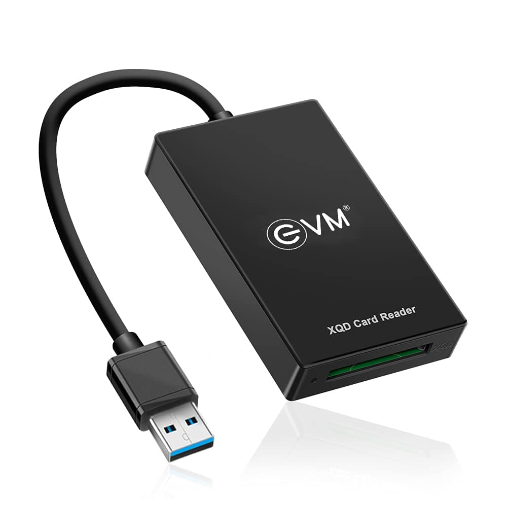 EVM XQD Memory Card Reader - USB 3.0 Transfer up to 5Gbps - SD Card Supported - 3 Years Warranty (EVM-CR-002)