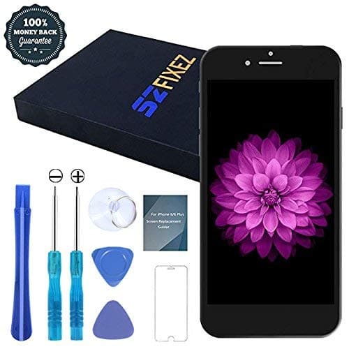 Screen Replacement Kit for iPhone 6S, 4.7 Inch LCD Screen Assembly with Touch Screen Digitizer + Repair Tools + Tempered Glass Screen Protector for Easy DIY (iPhone 6S Black)