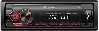 Pioneer MVH-S120UB 1-DIN receiver with red illumination, USB and compatible with Android devices.