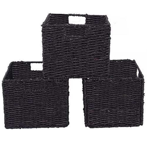 Cypress Shop Storage Bamboo Baskets Folding Nesting Rectangular Tight Woven Fiber Organizer Home Furniture Room