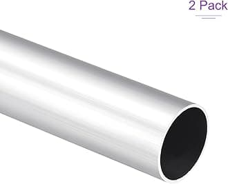 DMiotech 2Pack (30mm OD x 27mm ID) 6063 Aluminum Round Tube 300mm Length Industry Metal Tubing for Machinery Frame Construction DIY Projects
