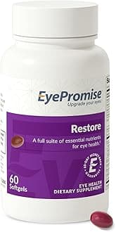 EyePromise Restore Eye Health Supplements - 60 Softgels, 30-Day Supply - Omega 3 Supplement for Aging Eyes with Lutein and Zeaxanthin, Fish Oil, EPA, DHA & Eye Vitamins and Nutrients