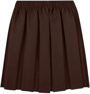 FASHION MY LOVEUK School Uniform Girls Summer Formal Dress Bottom Full Elastic Box Pleat Skirt Only Uniform