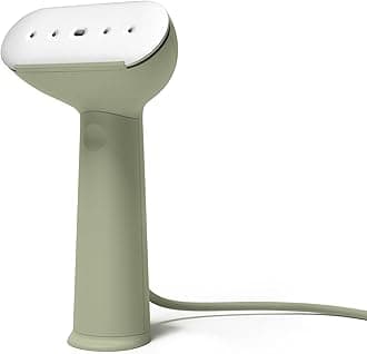 Steamery Handheld Clothes Steamer Cirrus 3, 1200W, US Plug, Heated Ironing Plate, Fast Heat Up, Garment Wrinkle Remover, Green