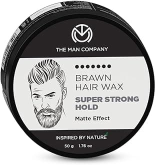 Brawn Extra Stronghold Hair Wax for Man | Stylish Pomade Matte Finish | Hair Volumizer | Non - Sticky - 50gm