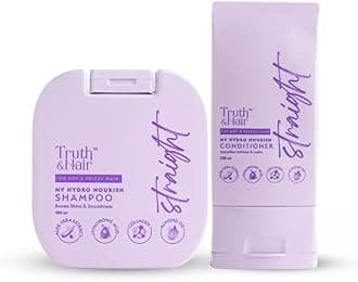 TRUTH & HAIR Hydro Nourish Conditioner and Hydro Nourish Shampoo for Straight Hair | Perfect Hair Care Combo Pack (180ml+120ml)