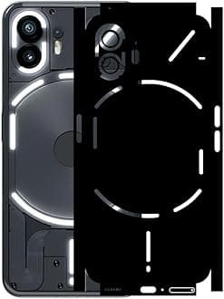 AtOdds - Full Body Back Screen Guard Protector Film - Lamination Wrap Skin Sticker for Nothing Phone 2 (5G) | Scratchproof Matte Finish (Design - Matte Black)