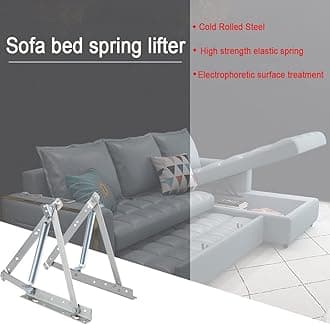 KAFENDA Lid Support Hinges, Sofa Bed Spring Lifters, Bed Box lid Holding Hinges for Cabinet Doors, Sofa recliners or beds with Bed Boxes, White-m