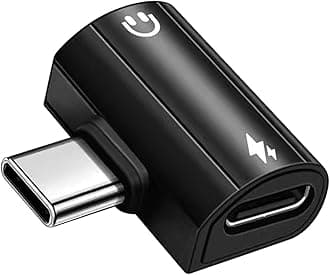 USB C to 3.5mm Headphone and Charger Adapter, 2-in-1 USB C PD Charging Port with Aux Audio Jack, Compatible for 17/16/15 Pro, Mate 60 Pro, Samsung Galaxy S22 S21 S20, Google Pixel 4 3 XL and More