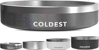 Coldest Dog Bowl - Anti Rust Metal, Non Slip, 3 Layers Insulated Stainless Steel Dog Bowls - Spill Proof & Heavy Duty - Water Bowl for Dogs, Cats & Pets, Dish Washer Safe (21 oz, Stardust Glitter)