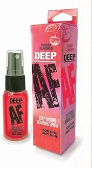 ASK GRANDPA GOURMET COFFEES Deep Af Deep Throat Numbing Spray - Cherry - 1 Fl. Oz.