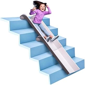 StairslideStairslide 4-Pack Modular Indoor Slide for Home Staircases, White - Stair Attachment Ramps for Kids with Non-Slip Grip Bottom, Easy to Store, No Installation Needed