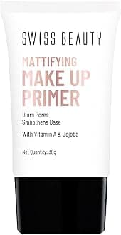 Mattifying Makeup Primer | Oil-Free Shine | Minimises Pores | Long-Lasting Base | All skin Types, 30gm