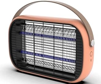 Buzbug LED Fly Zapper Outdoor Indoor,10 Years Lifespan Lamp, Rechargeable 5200mAh Battery, Portable Camping Fly Killer, Fly Trap Mosquito Trap, Bug Zapper Mosquito Zapper -MA015C(LightSalmon)