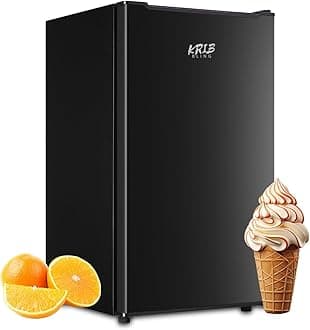- 3.0 Cu.ft Freezer 3 Gears Temperature Control Upright Freezer Compact Mini Freezer with Removable Shelves for Bedroom, Office, Dorm, Black