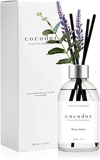 COCODOR White Label Lavender Diffuser/Flower Market/6.7oz(200ml)/Home Decor & Office Decor, Fragrance and Gifts, Aromatherapy