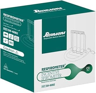 Romsons Respirometer Spirometer Deep Breathing and Lung Exerciser