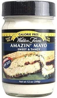 Amazin’ Mayo – Zero Calorie, Sugar Free, Keto & Fat Free Vegan Mayonnaise Alternative for Sandwiches, Salads & Spreads – 12 oz Jar