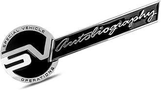 AULPEE Special Vechicle Symbol R-Dynamic Sports 3D Badge,Car Body Trunk Fender R-Dynamic Emblem Logo Sticker Compatible with Jagvar Land R0ver Accessories (SV Bright Black)