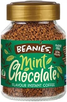 Beanies The Flavour Co Flavoured Instant Coffee Powder-Mint Chocolate Hot & Cold Coffee Makes 25 Cups 100% Arabica Light Roasted Coffee Sugar Free . Bottle (Mint Chocolate),200 Grams